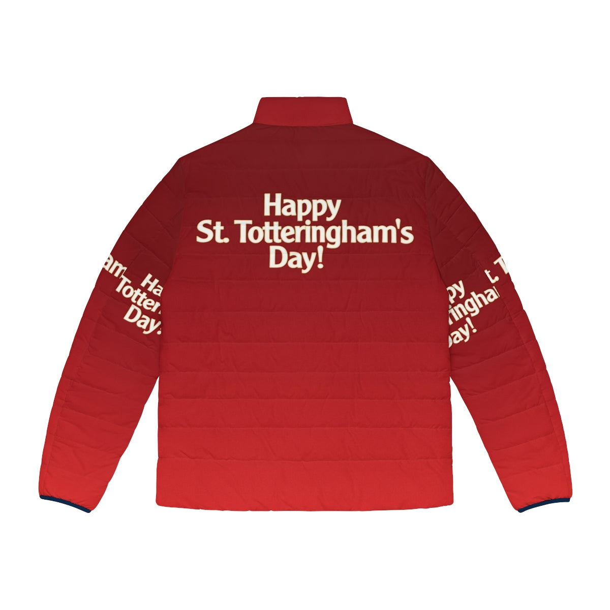 Arsenal FC Gooners Puffer Jacket featuring the St Totteringham's Day design - Back