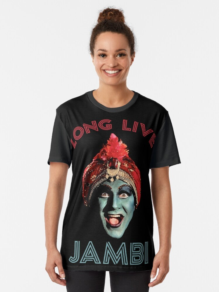 "Jambi the Genie from 80s TV show Peewee Herman Graphic T-Shirt" - Women