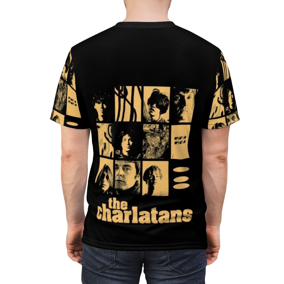 High and Dirty AOP T-shirt featuring an inspired design for fans of the indie band The Charlatans - men back