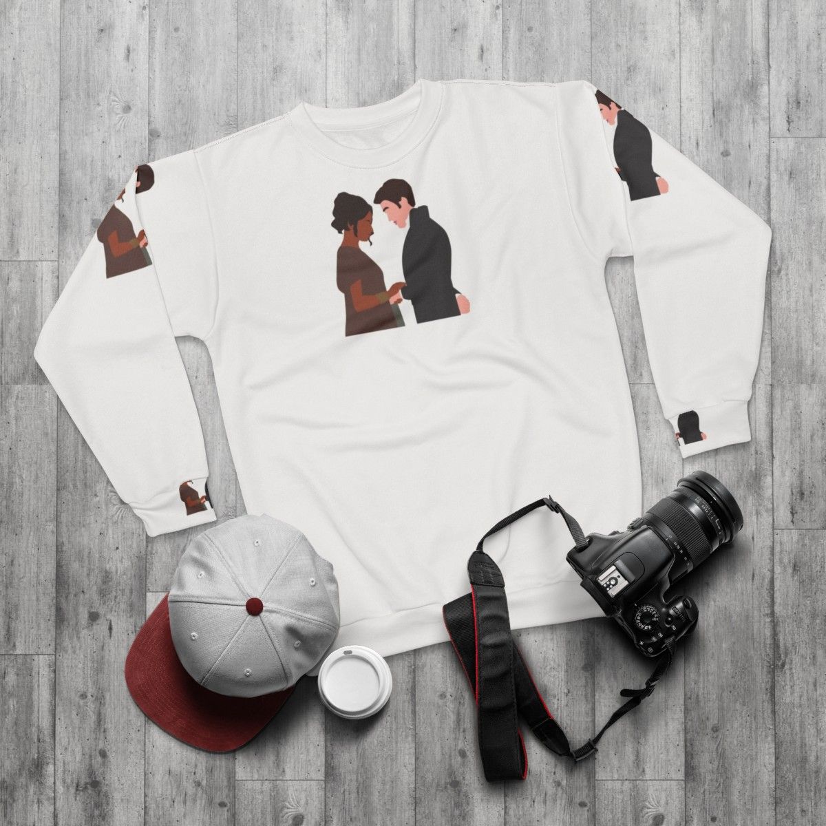 Bridgerton Netflix Kanthony Sweatshirt featuring Anthony Bridgerton and Kate Sharma - flat lay