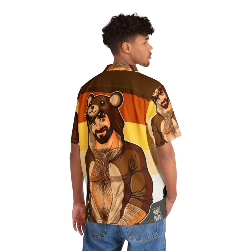 Adam Likes Teddy Bears Pride Hawaiian Shirt - Flat lay