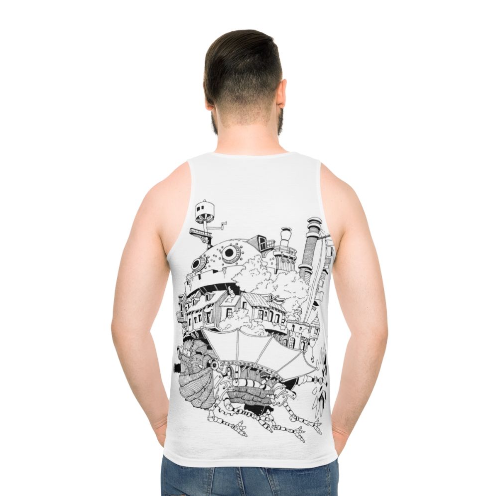 Howl's Moving Castle Anime Unisex Tank Top - men back