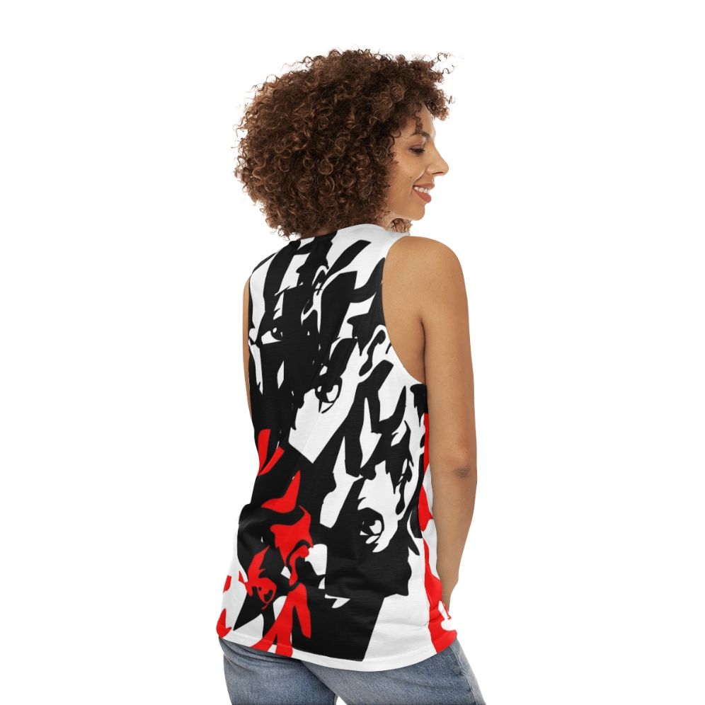 The Boondocks Unisex Tank Top featuring Riley and Huey Freeman - women back