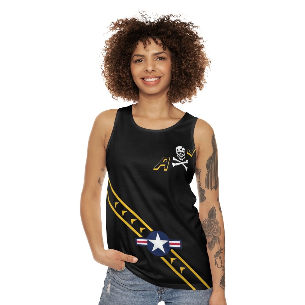 VF84 Jolly Rogers Unisex Military Aircraft Tank Top - women