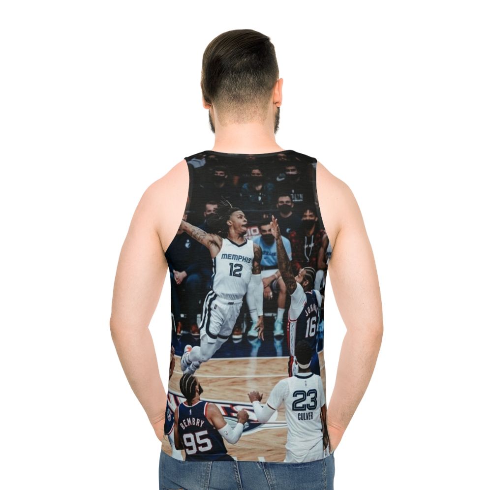 Ja Morant Posterized Dunk Unisex Basketball Tank Top - men back