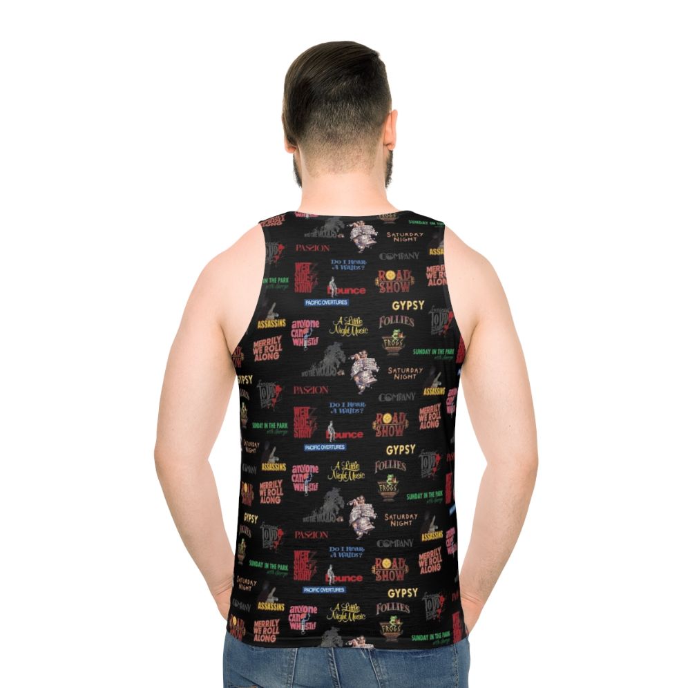 Sondheim Musicals Unisex Tank Top - men back