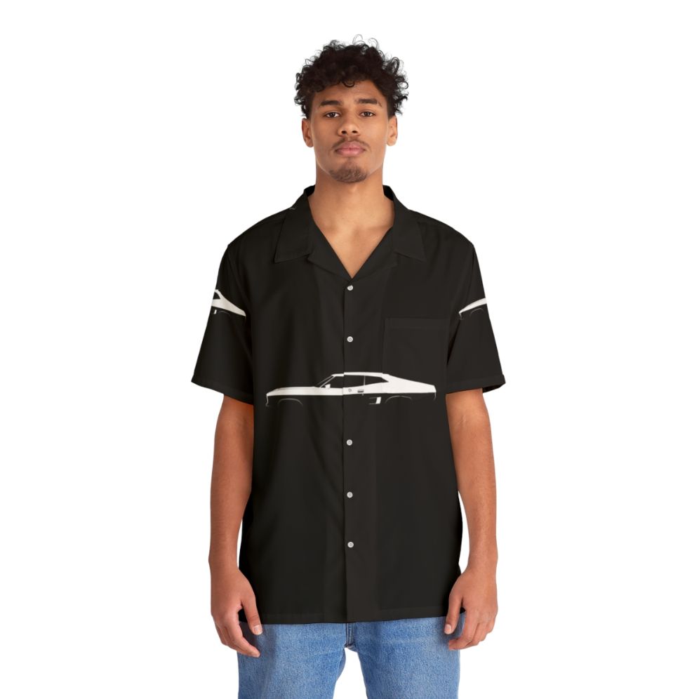 Ford Falcon 351 GT Coupe XB silhouette hawaiian shirt - People Front