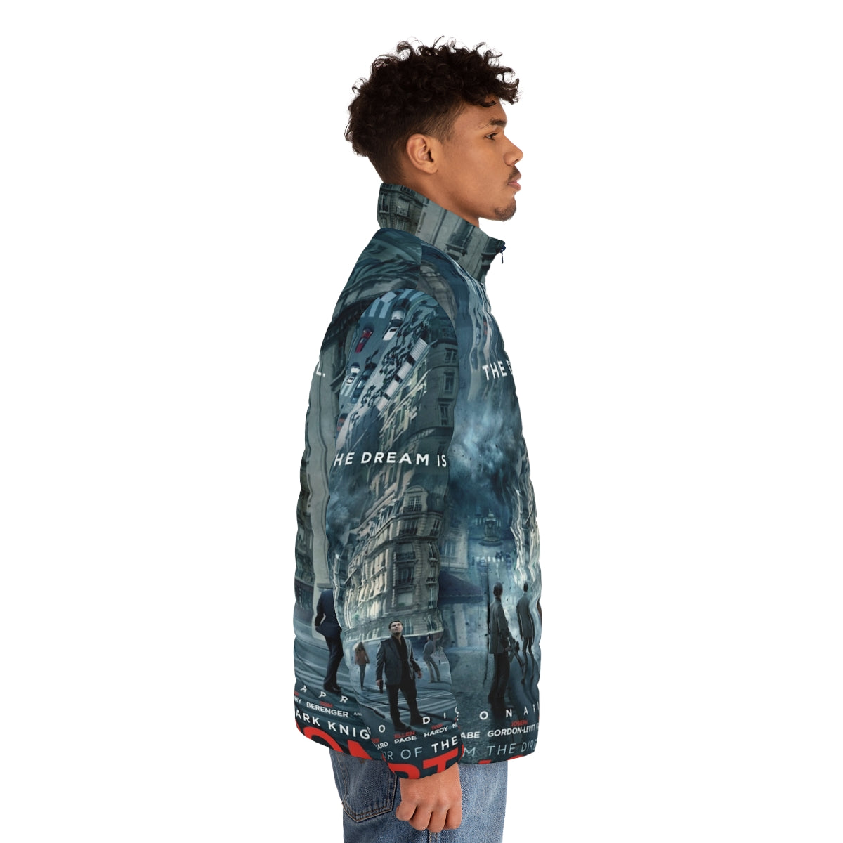 Inception-inspired puffer jacket with dream-like design - men side right