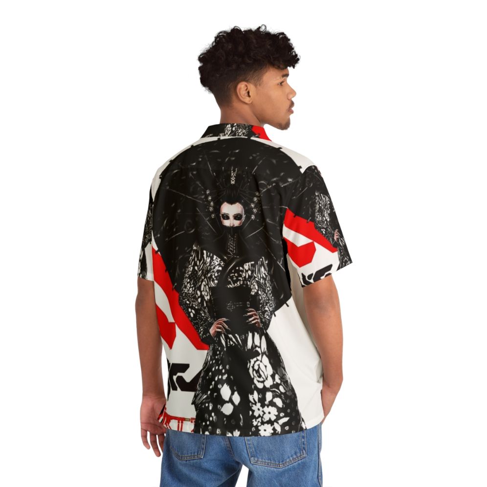 Cyberpunk Geisha Futuristic Urban Hawaiian Shirt - People Back