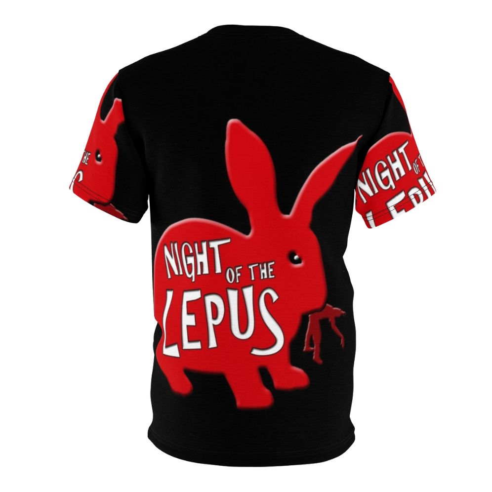 Vintage-style t-shirt featuring the classic 1970s horror movie "Night of the Lepus" - Back