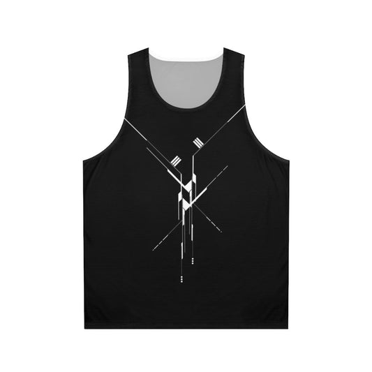 Futuristic geometric tank top