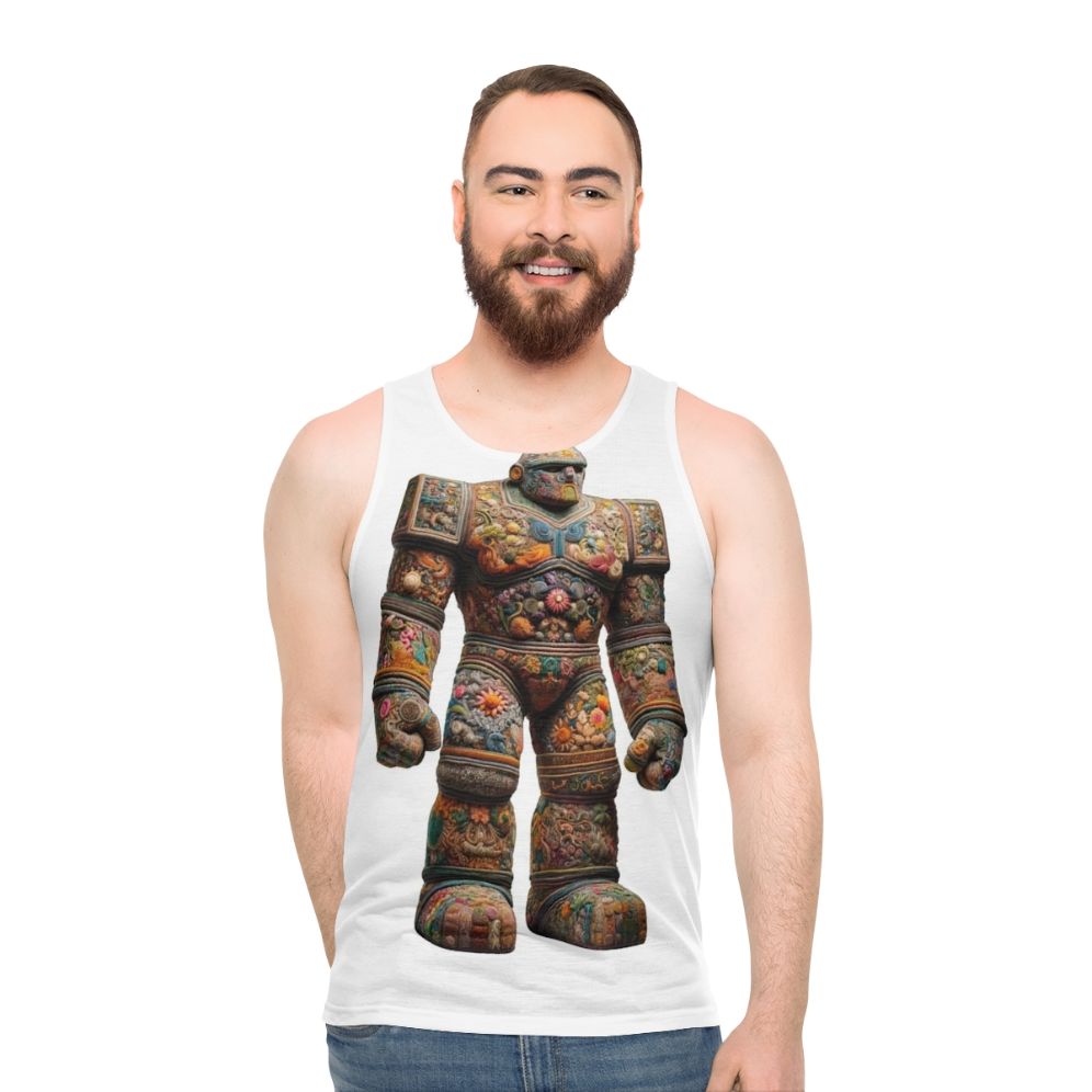 Embroidered Golem Unisex Fantasy Tank Top - men