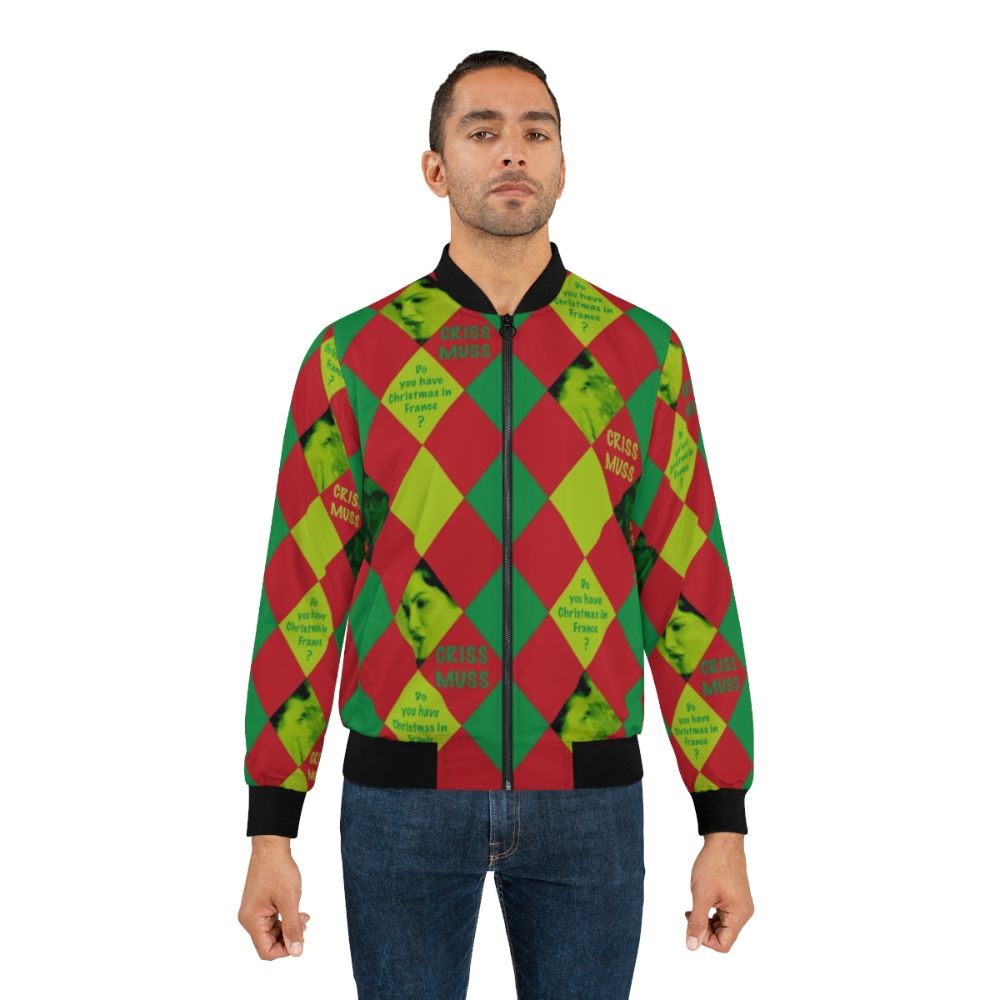 80s Christmas Bomber Jacket with retro movie references - Lifestyle