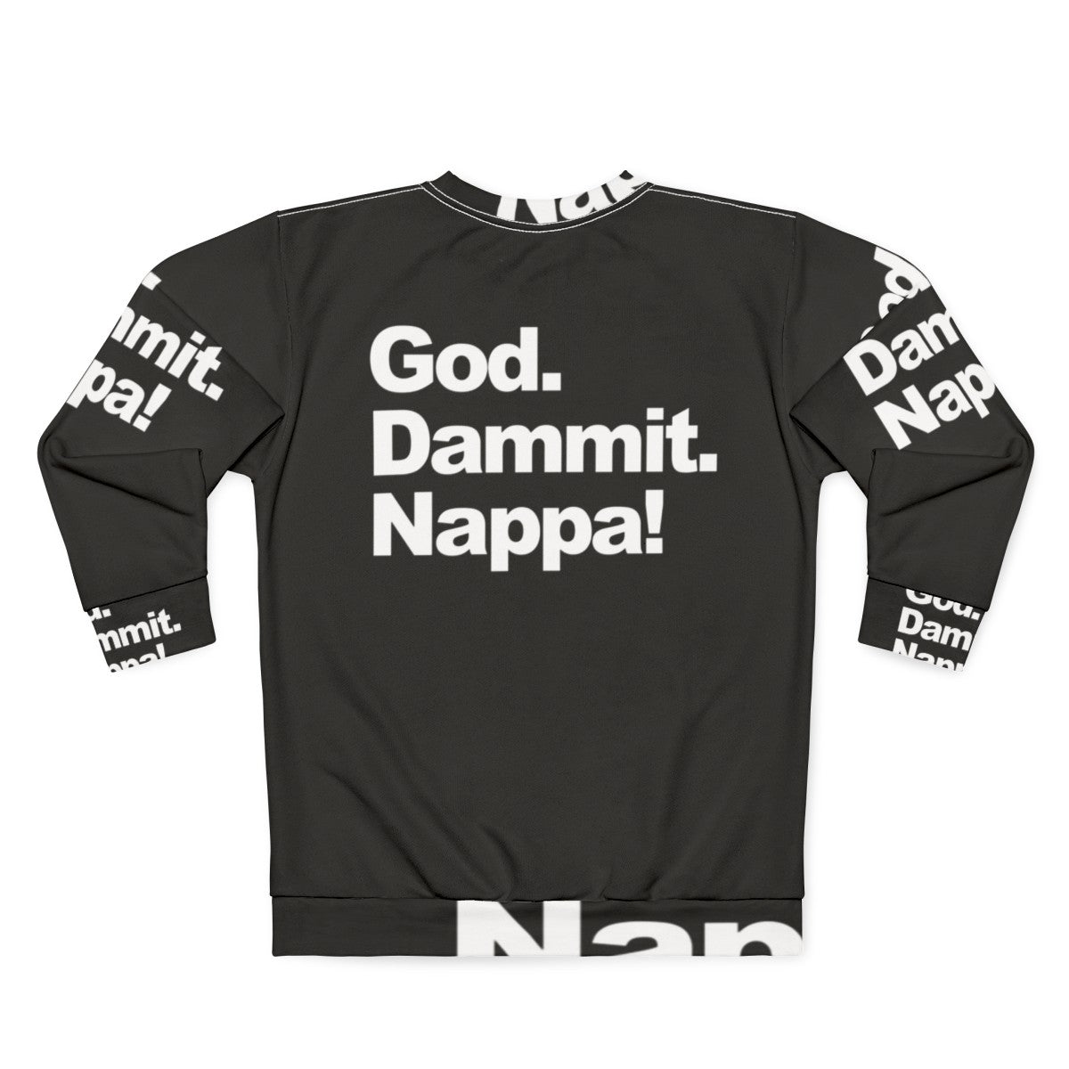 God Dammit Nappa Dragon Ball Z Abridged Parody Sweatshirt - Back