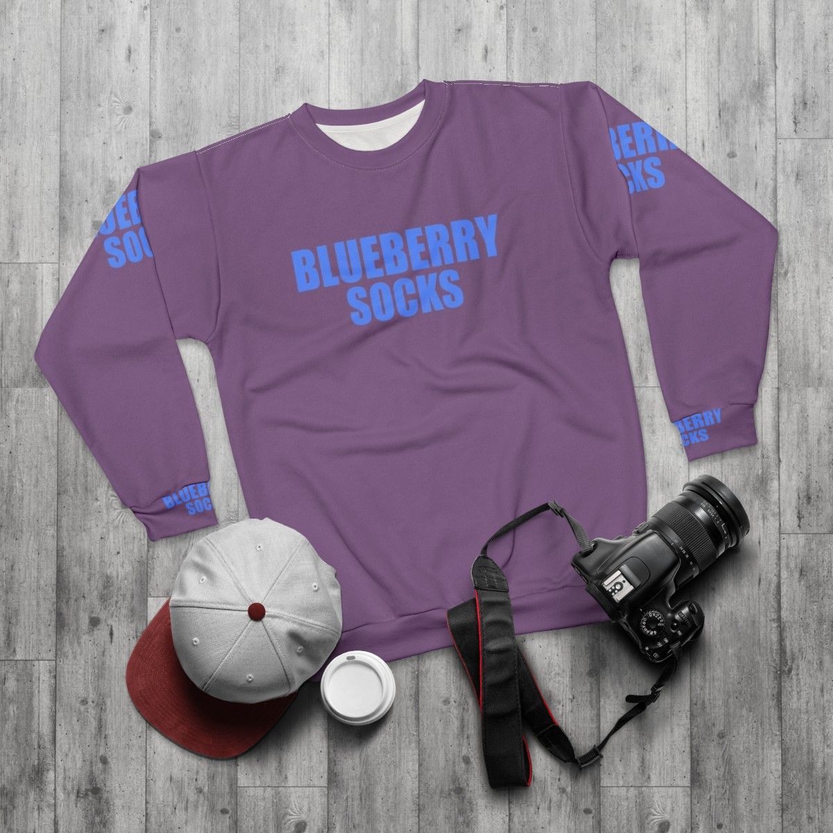 Icarly Penny Blueberry Graphic Sweatshirt - flat lay