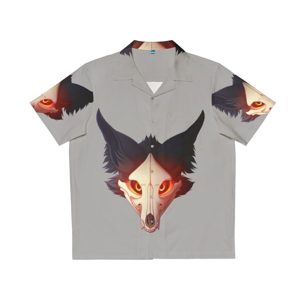 Cadaver Hawaiian Shirt with Skull, Wolf, and Monster Designs