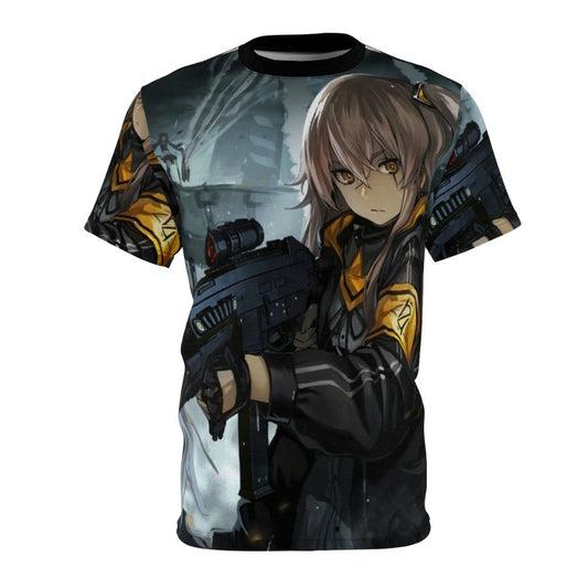 Anime-themed Girls Frontline Squad 404 t-shirt featuring popular characters