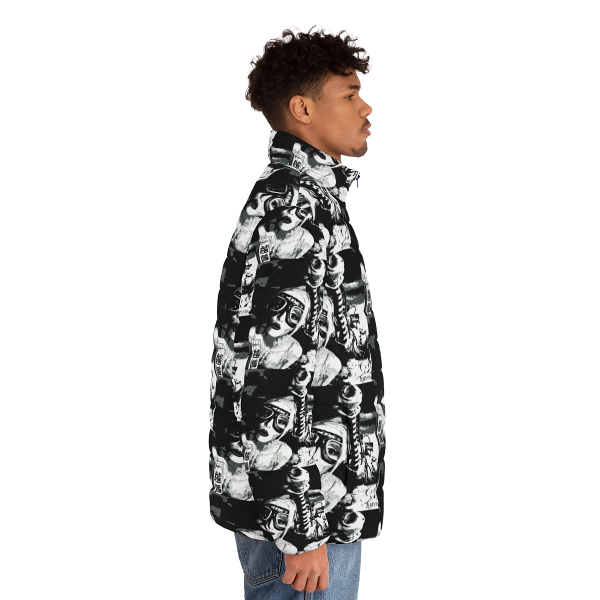 Tank Girl II puffer jacket with pop art design - men side right