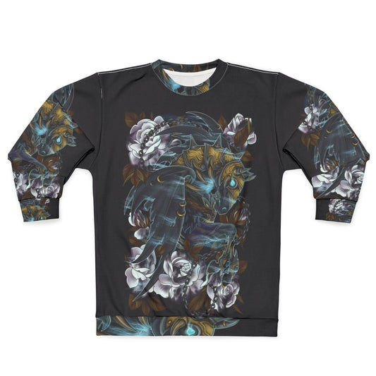 Invincible undead horse fantasy art design on sweatshirt