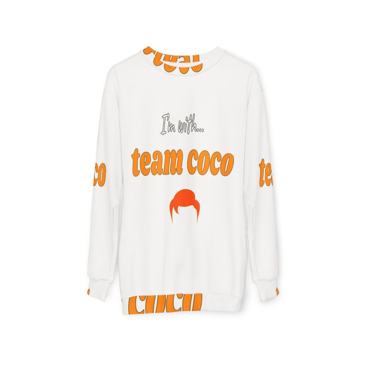 Team Coco Conan Obrien 4Eights Font Sweatshirt - hanging