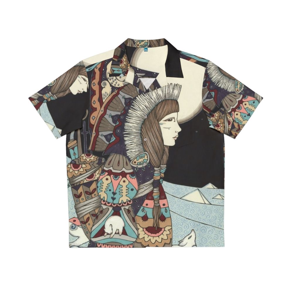 Sedna Goddess Hawaiian Shirt with Inuit Mythology Inspired Design