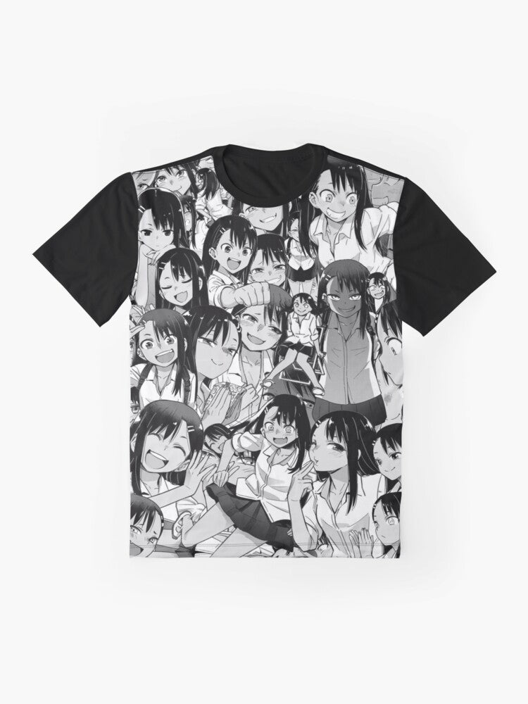 Nagatoro Don't Bully Me Anime Manga Graphic T-Shirt - Flat lay