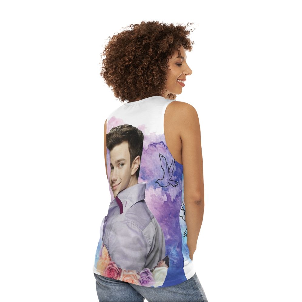 Watercolor Kurt Hummel Unisex Tank Top - women back