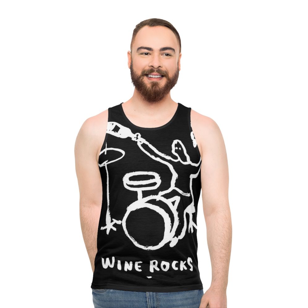 Unisex tank top with rock music-inspired design - men