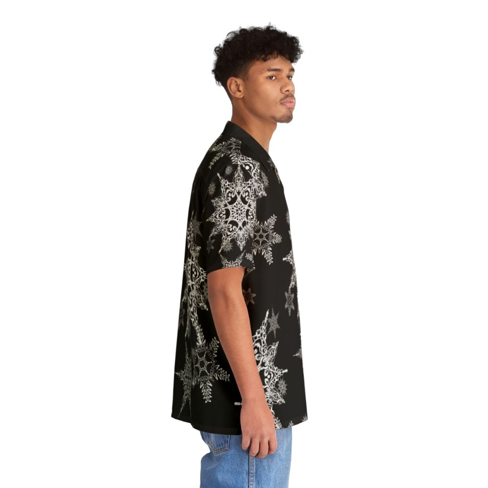 Skull Snowflake Gothic Holiday Hawaiian Shirt - People Pight