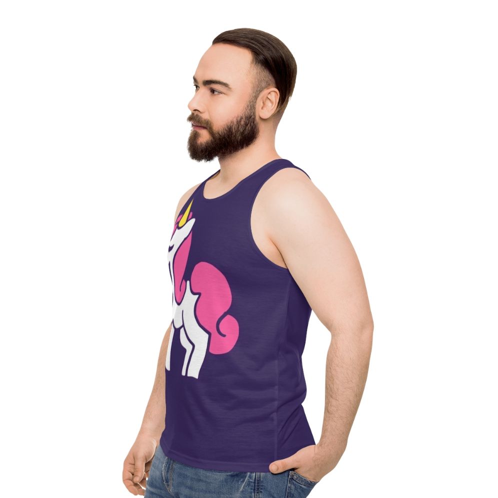 Unicorn Princess Unisex Tank Top - men side