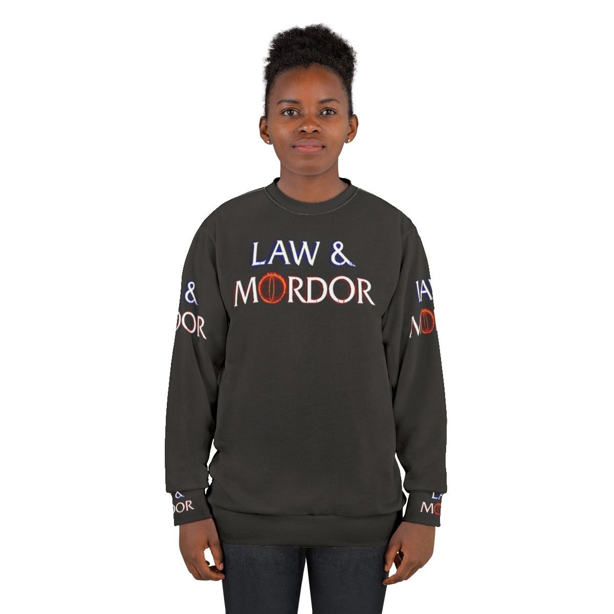 Lord of the Rings inspired "Law and Mordor" sweatshirt - women