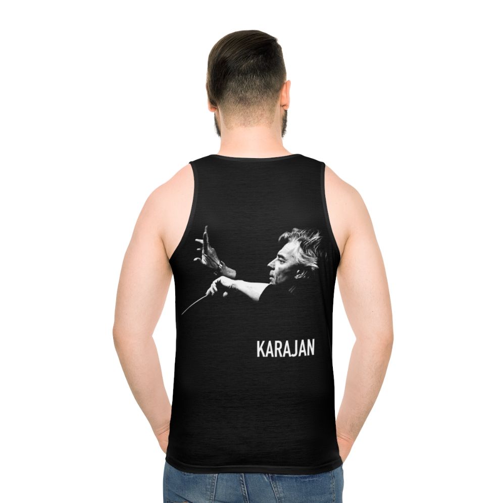 Unisex tank top featuring classical music and orchestra designs - men back