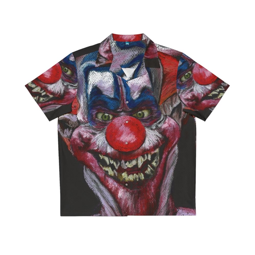 Killer clown horror Hawaiian shirt with alien pastel artwork