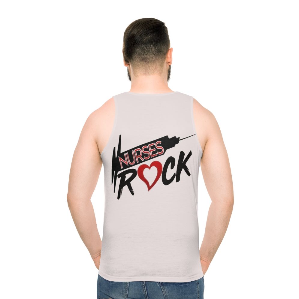 Nurses Rock Unisex Tank Top - men back