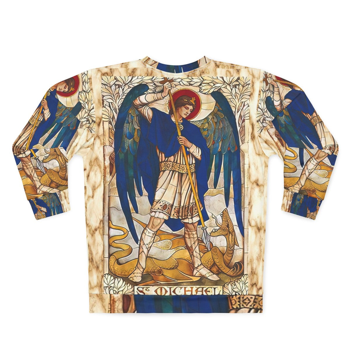 St Michael the Archangel Catholic Saint Sweatshirt - Back