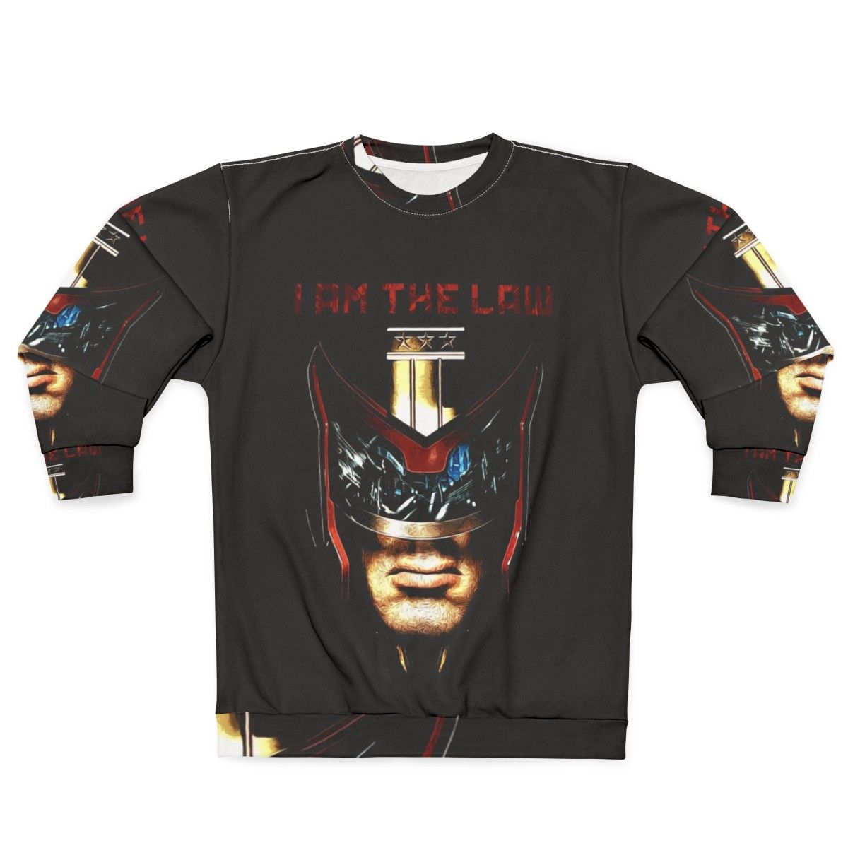 "I Am The Law" futuristic sci-fi themed sweatshirt