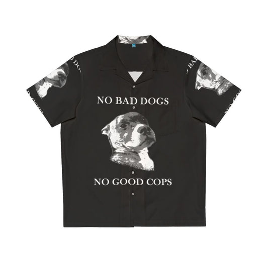 Anti-police brutality Hawaiian shirt with pit bull design