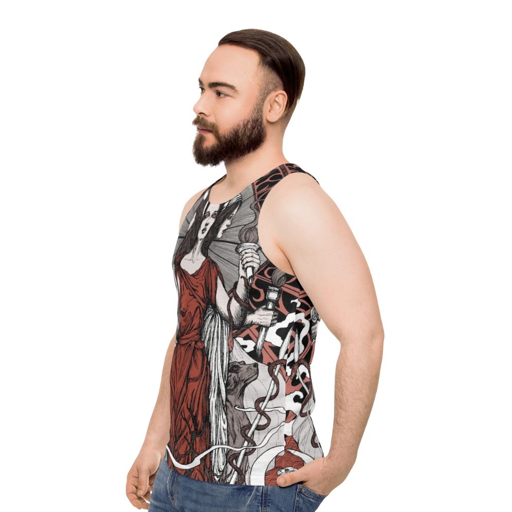 Hecate Unisex Gothic Tank Top - men side