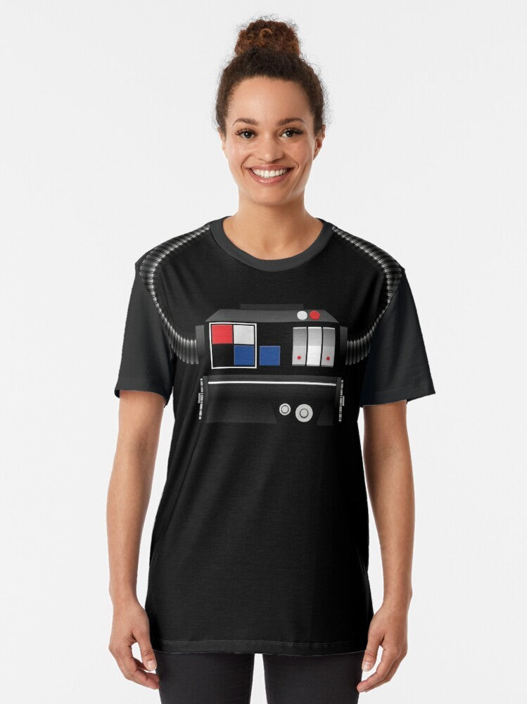 Imperial TIE Fighter Pilot Graphic T-Shirt with Star Wars Inspired Design - Women