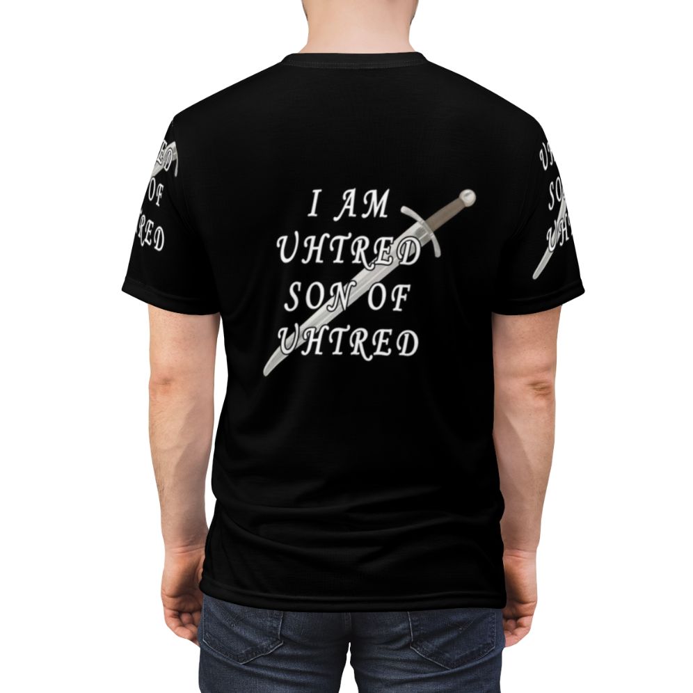 Uhtred-Inspired T-Shirt Featuring the Protagonist from The Last Kingdom - men back