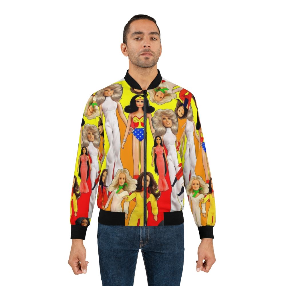 Retro 70s bomber jacket with a colorful and glamorous design - Lifestyle