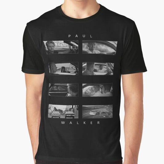 Paul Walker Fast & Furious movie inspired graphic t-shirt design