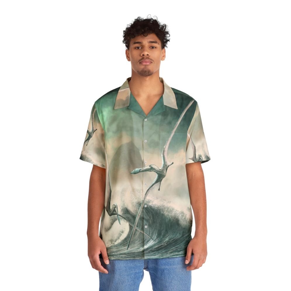 Cimoliopterus Hawaiian Shirt featuring a prehistoric reptile palaeoart design - People Front