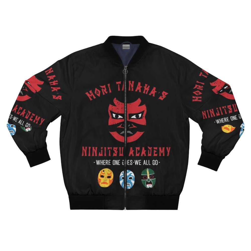 3 Ninjas Ninjitsu School Bomber Jacket, featuring Rocky, Colt, and Tum Tum