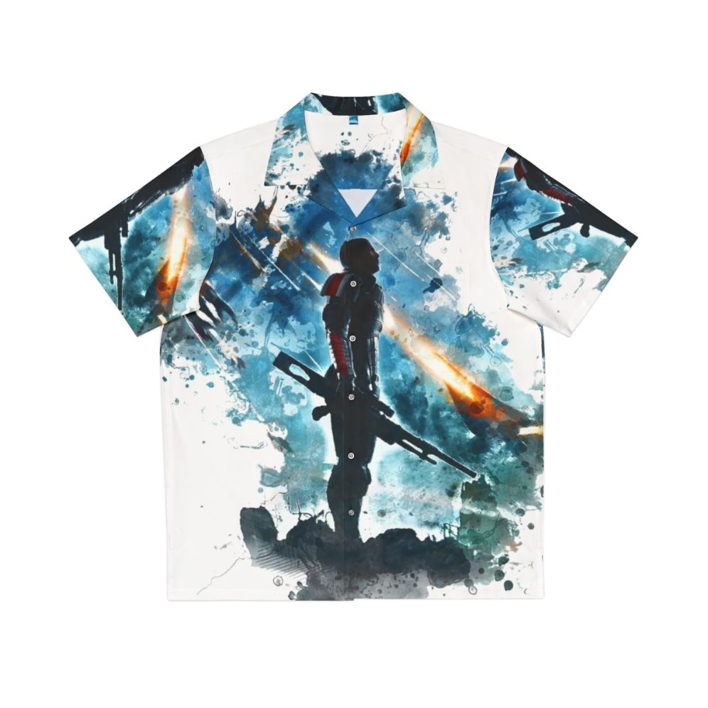 Mass Effect Hawaiian Shirt 2 - Bioware Sci-Fi Gaming Apparel