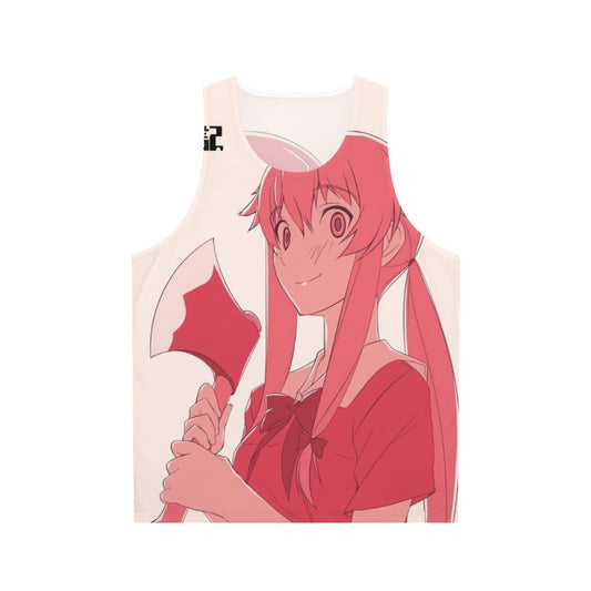 Mirai Nikki anime unisex tank top featuring Yuno Gasai