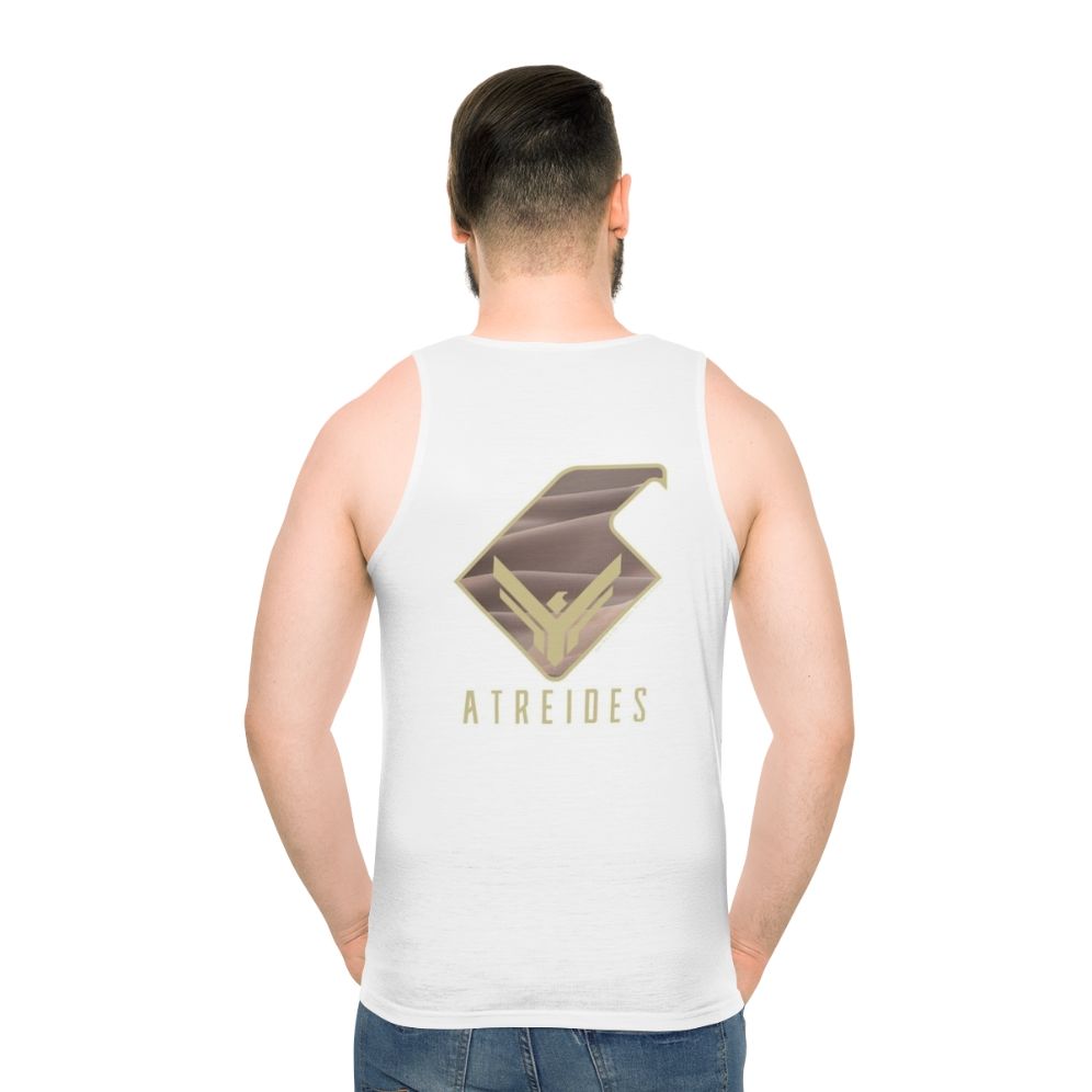 Dune House Atreides Hawk Unisex Tank Top - men back