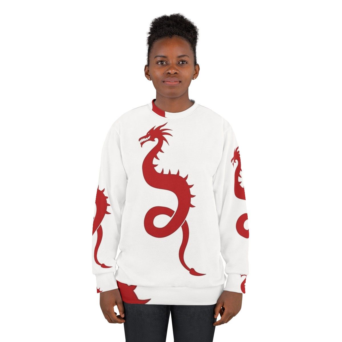 Legendary Animals Dragon Silhouette Cool Sweatshirt - women