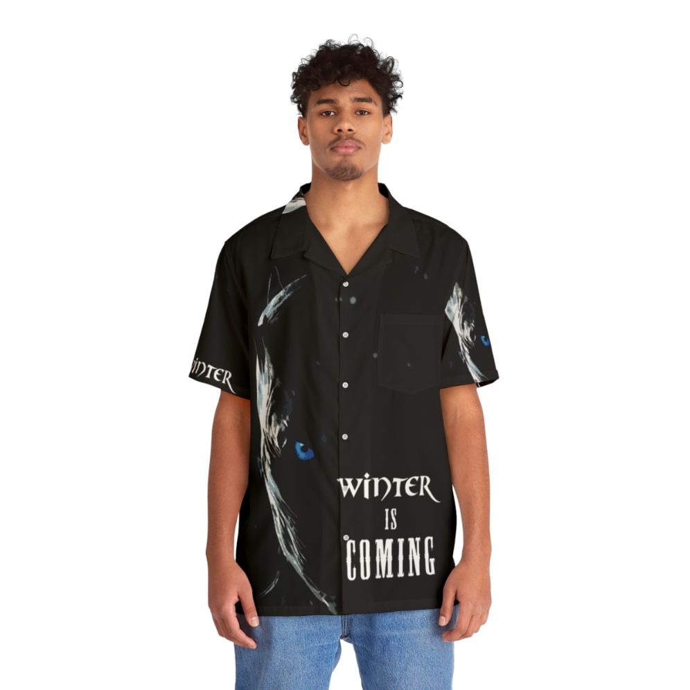 Game of Thrones winter Hawaiian shirt with Night King design - People Front