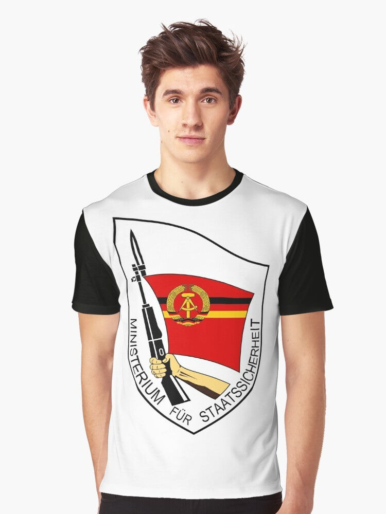 Stasi Ministry of State Security - GDR DDR East Germany Graphic T-Shirt - Men